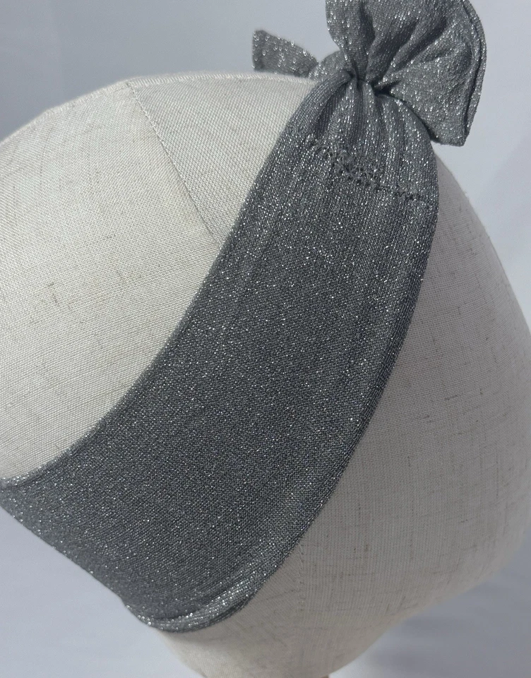 Diadema con moño de pelo nudo superior gris brillante bebé niñas Foto 4 de 4