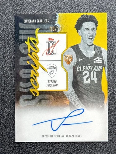 2025-26 Topps Chrome Cosmic Shadow Scripts Auto Rookie 09/10 Gold Tyrese Proctor