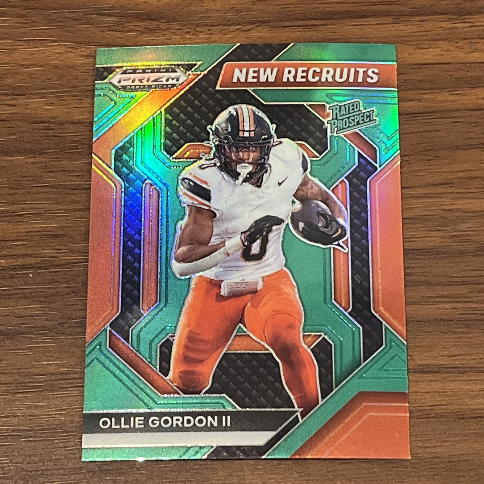 2024 Prizm Draft Picks Ollie Gordon II #NR-OGN Green Prizm Oklahoma State
