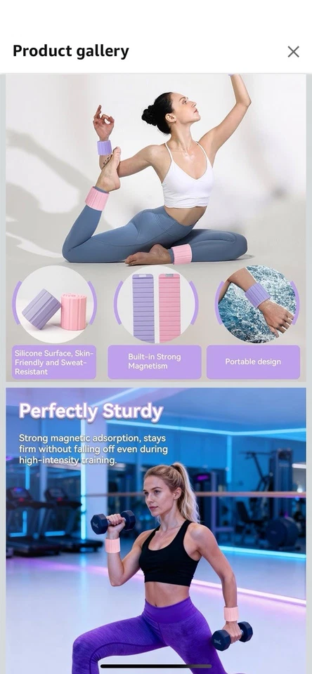 2 paquetes de pesas ajustables de tobillo y muñeca para mujer y hombre - Juego de tobillo Foto 3 de 4