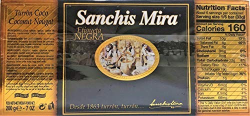 Sanchis Mira Turron de Coco 7 oz.