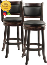 Augusta Bar Height Swivel Stool 29-Inch Cappuccino 2-Pack