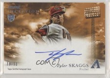 2013 Bowman Inception Rookie Orange 39/50 Tyler Skaggs #RA-TS Auto 3i6