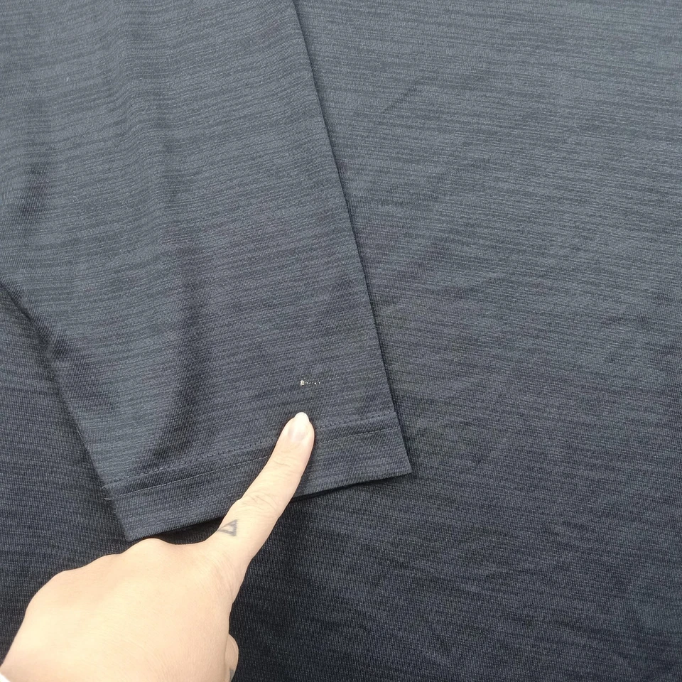 Pullover de golf Reebok para hombre 4XLT negro cuarto cremallera manga larga rendimiento Foto 2 de 4