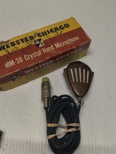 Vintage 50's era WEBSTER CHICAGO Crystal Harp Microphone MM-38 FREE SHIPPING
