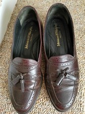 Johnston & Murphy Size 8M Men's Tasseled Dress Shoes Dark Brown Made In USA