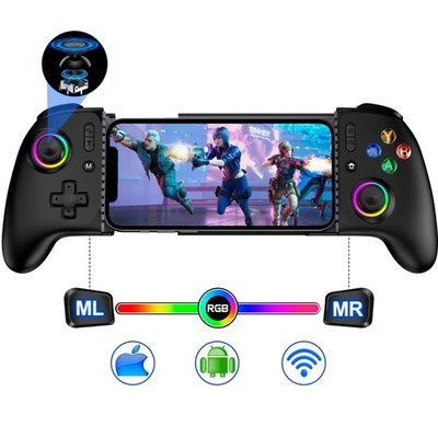 Wireless Mobile Gaming Controller for iOS/Android No Drift Joysticks Thumb Grips
