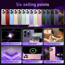 Random Colors Shipped Unlocked 16 Pro Max Cell Phone 256G 5G Cheap Android Phone