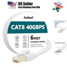 Cat8 Ethernet Cable, Outdoor&Indoor, 6 FT Heavy Duty High Speed Cat 8 LAN Net...