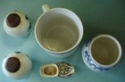 Delft Mug w Horse & Cart Salt & Pepper Jar Clog Hand Decorated Made in Holland — photo 3