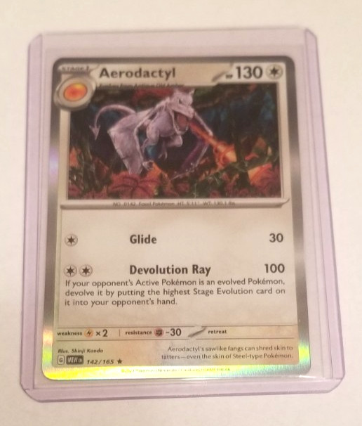 Aerodactyl 142/165 - SV 151 Holo Rare - Pokemon Card - Near Mint - Buy  2 Get 1!