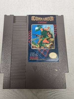 CAPCOM Commando Nintendo NES Video Game Cartridge Vtg Original Classic Action