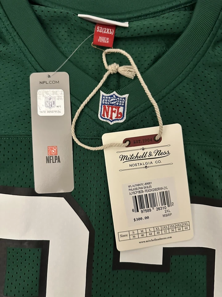 NUEVO Mitchell & Ness REGGIE WHITE Phila Eagles Auténtico Jersey Hombres Talla 52, 2XL  Foto 3 de 4
