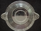 Vintage Phoenix 6" Ribbed Glass Casserole Dish w/Lid in Metal Server England — photo 9