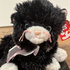 Cabaret the Fluffy Tuxedo Persian Cat Hard To Find Retired Ty Beanie Babies