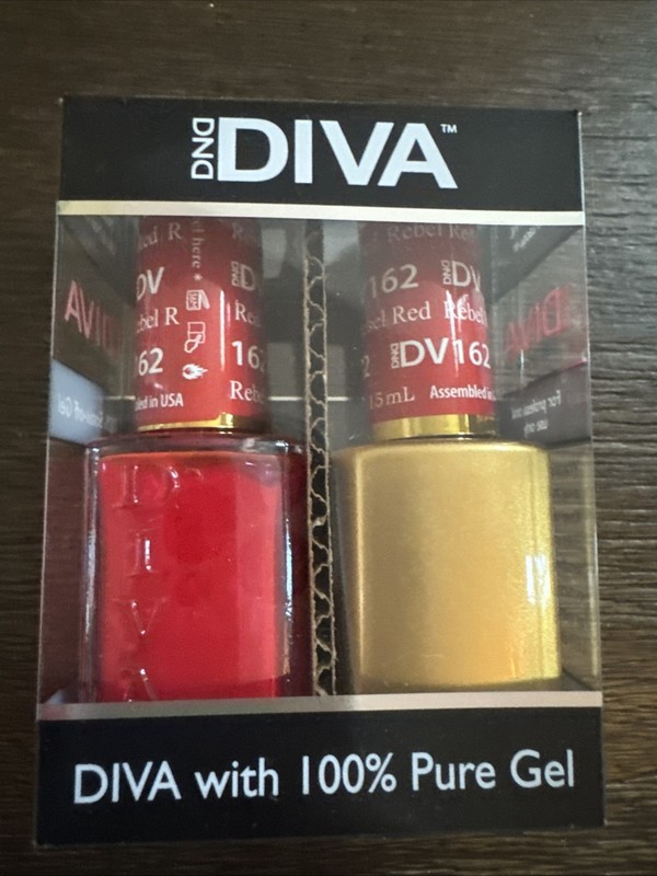 DND Diva Gel And Nail Polish Set Rebel Red 