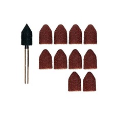 Schleifzylinder Kappenform 9mm K&ouml;rnung 80 und 150 (x10) + Sup