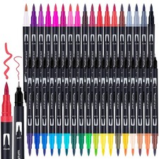 Dual Brush Marker Pens, 36 Colors Art Markers with Fine and Brush Tip Colorin...