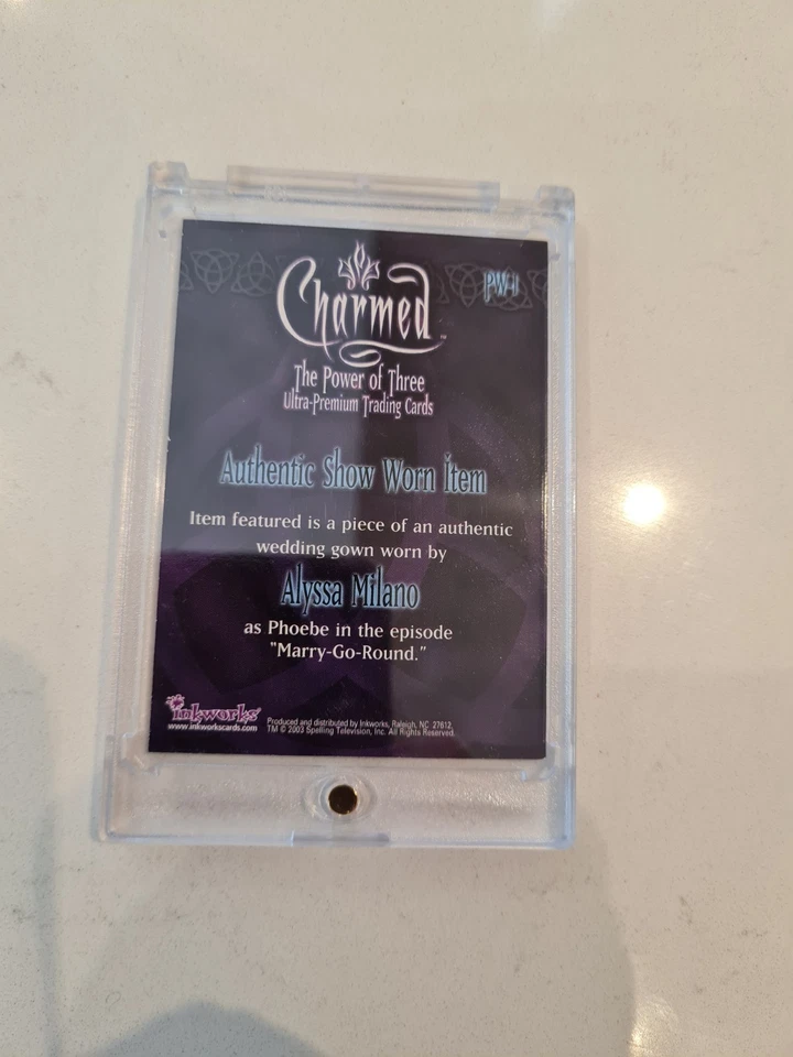 CHARMED 'THE POWER OF THREE'  PW1 ALYSSA MILANO as PHOEBE Piecework Trading Card - Image 2 of 2