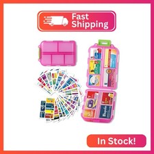 Pill Organizer with Medicine Labels Travel Daily Pill Container Mini Medication