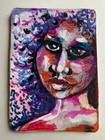 ACEO Original Woman Portrait Painting  OOAK Acrylic Ink  Mixed Media Handpainted — photo 1