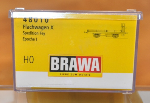 BRAWA H0 48010 Flachwagen X "Spedition Fey" K.Bay.Sts.E.B. - Epoche I - NEU/OVP | Zustand: Neu