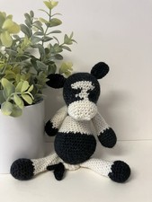 Handcrafted Crochet Friesian Cow Amigurumi Stuffed Toy Adorable