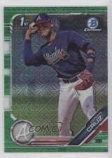 2019 Bowman Chrome Prospects Mega Box Green Mojo Refractor 74/99 Derian Cruz v9t
