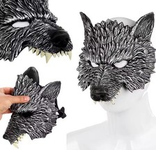 3D Realistic Werewolf Mask Soft PU Foam Wolf Head Mask Mysterious