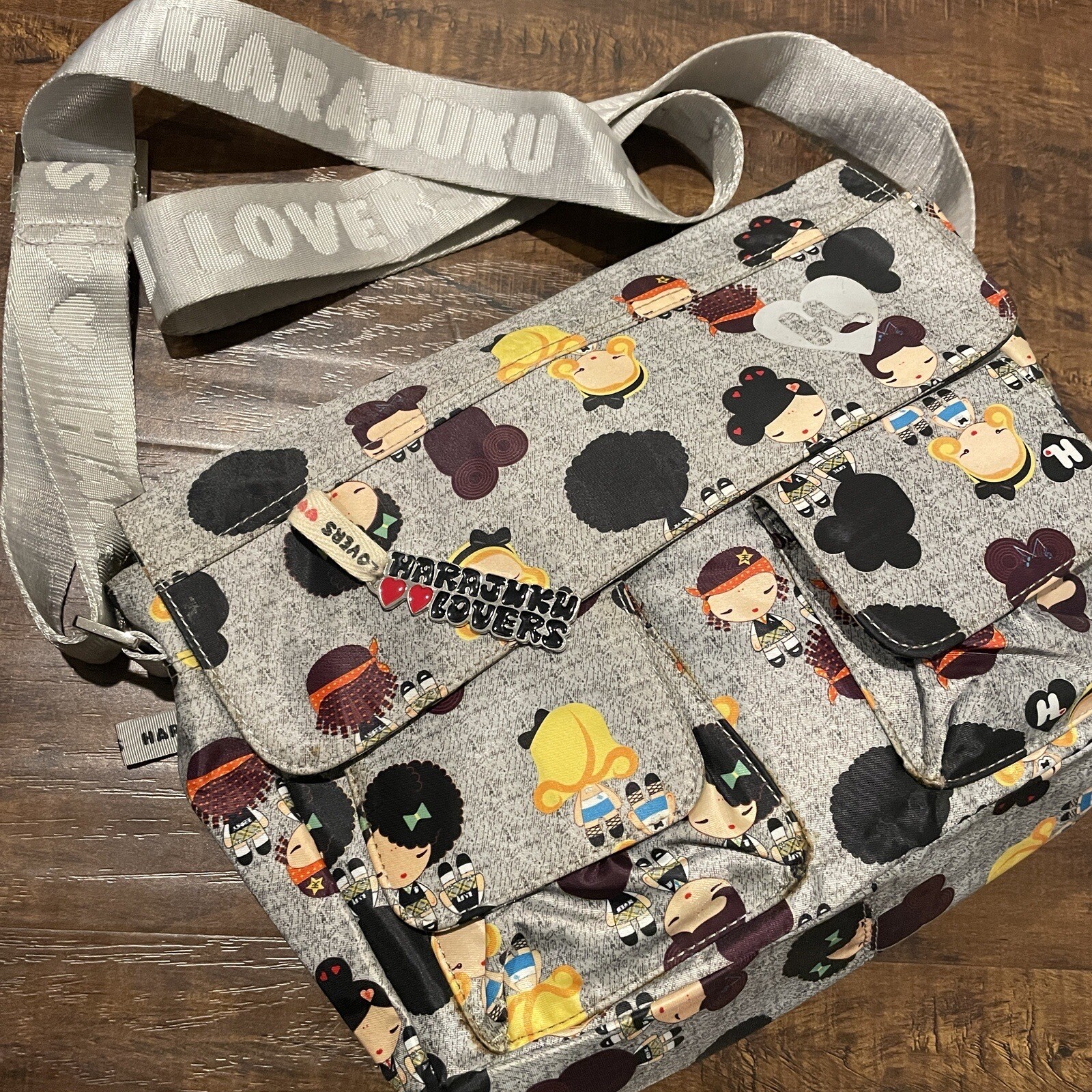 Vintage! Harajuku Lovers Crossbody shoulder bag Gwen Stefani Rare! Y2K Purse 90s