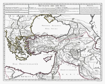 Historic Map - Middle East Turkey Greece Iraq - De L'isle 1731 - 28.60 x 23