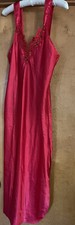 Vintage Cinema Etoile Long Red Gown Medium Pearl Sequins Made USA