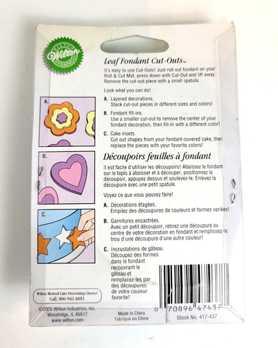 Wilton® Leaf Fondant CUT-OUTS™ (3 misure graduate) ©2005 - NUOVO E SIGILLATO - Foto 2 di 4