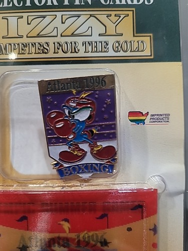 1996 Atlanta Olympic Summer Games Collector Pin Cards Volleyball & Boxing - NEW - Picture 5 of 6