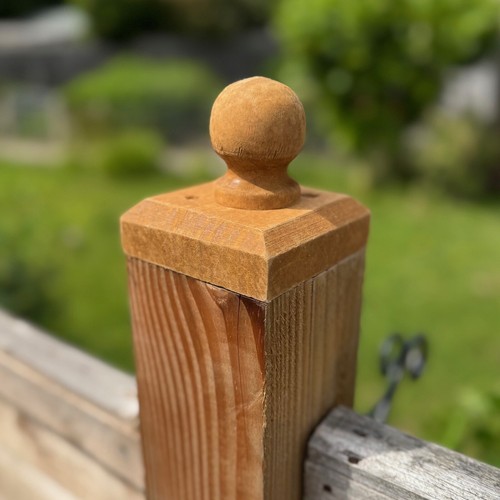 Garden Fence Post Caps Cappers Top Finial Cover Wood Metal Rain Rot Protection - Picture 13 of 23