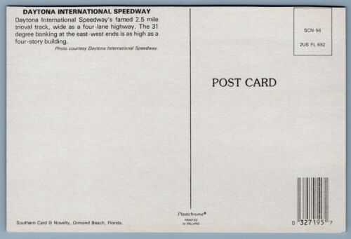 Cartolina Daytona International Speedway FLORIDA FL anni 80 DX - Foto 2 di 2