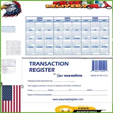 12 Pack Checkbook Registers – Organize Transactions with Calendars (2024-2026)