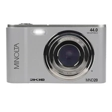 Minolta MND20 44 MP / 2.7K Ultra HD Digital Camera (Silver)