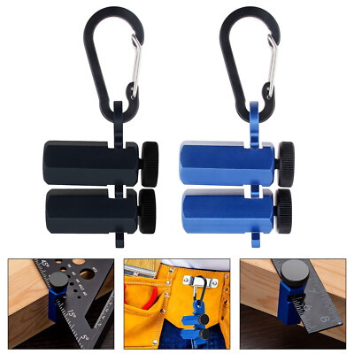 Tall Stair Gauges For Framing Square - Carpenter Layout Tool With Holder & Carabiner