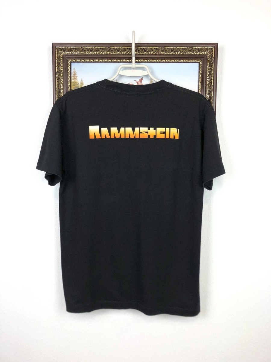 Vintage Rammstein Band Shirt Over Print Black Tee Hype Big Logo