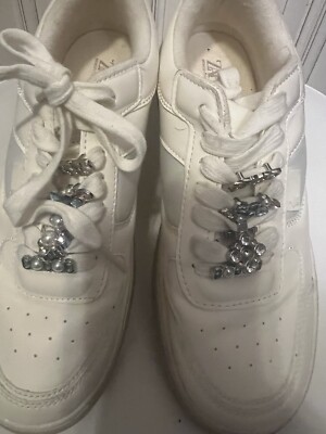 Zara Girls Sneakers With Adjustable Jewels On Size US