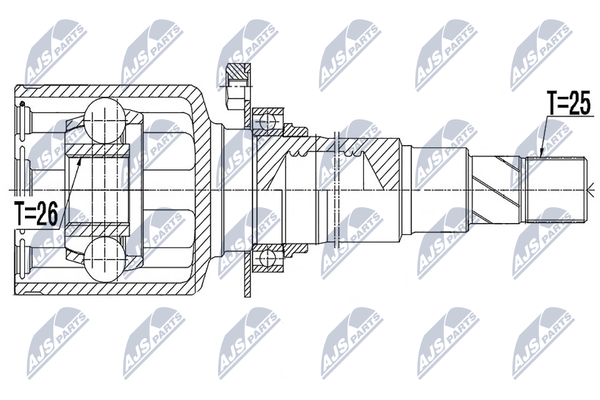 NPW-FT-052 NTY Gelenksatz, Antriebswelle FüR Fiat,Lancia-image