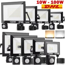 LED Fluter Strahler Außen 10W-100W mit Bewegungsmelder Sensor Flutlicht Lampe