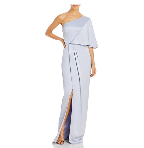 sachin and babi light blue dress Aidan By Aidan Mattox Women's Cocktail MIDI Sheer Top Peplum Dress Size 14