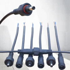 DC Waterproof Electrical Cable Wire Connector IP68 DC Power Cord Male+ Female