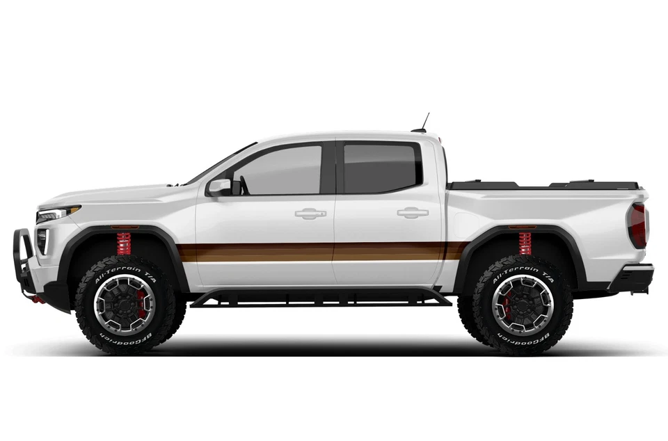 Retro Sport Stripes Decal Sticker Kit for GMC Canyon GMT31XX GMT31XX-2 Graphics - Image 3 of 4