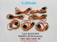7 pcs. BLACK BOX 1M Economy Fiber Optic Cable EFN4021-001M USED .