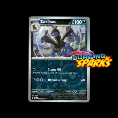 zweilous pokemon card POKMON GAME sv8 071/106 C [Grass] x2 Retreat Cost Zweilous Card Prices & Value