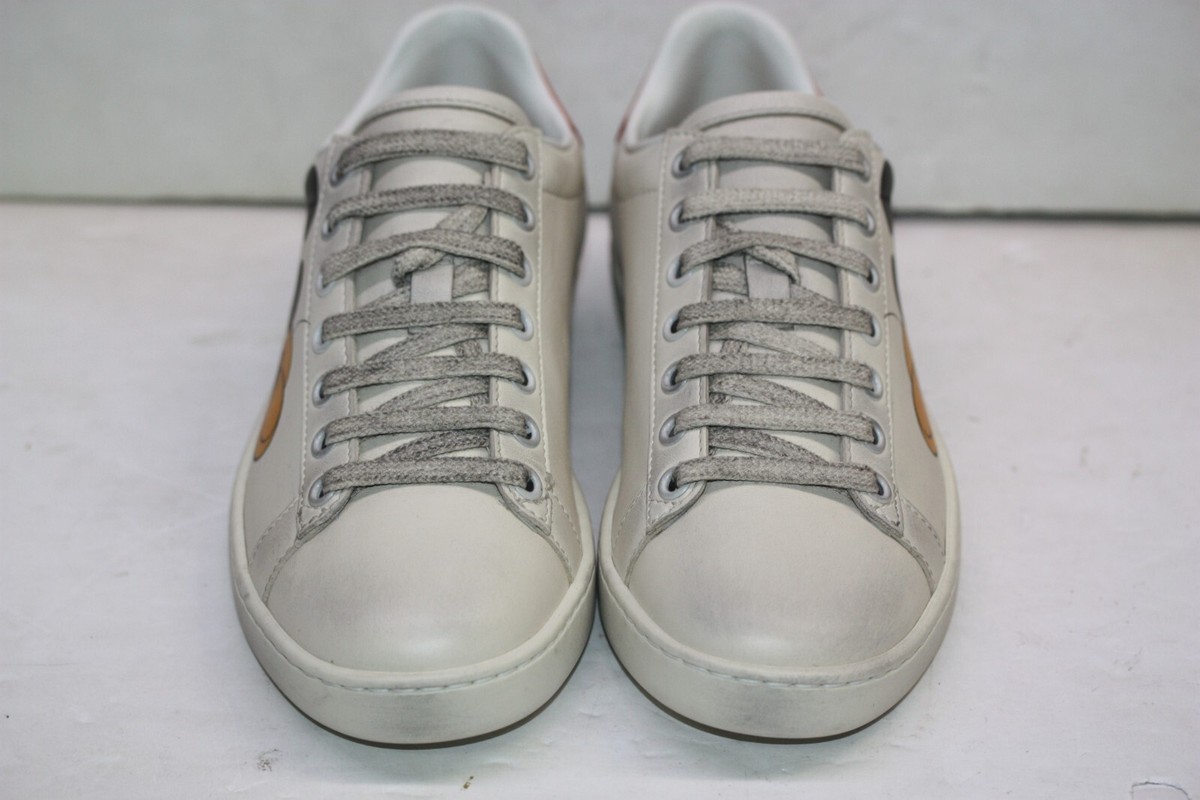 GUCCI x Disney 602129 Ivory Leather Mickey Mouse Ace Sneakers