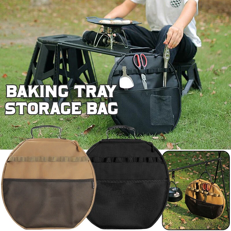 Baking Tray Storage Bag Outdoor Camping Barbecue Frying Pan Bags Oxford Handbag